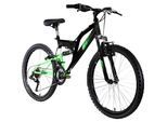 Galano FS240 Jugendfahrrad 24 Zoll Mountainbike ab 8 Jahre 130 - 145 cm 21 Gänge schwarz/grün