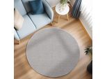 Teppich AYYILDIZ TEPPICHE "LOOM 4300", silber, H:7mm Ø:160cm, Polypropylen, Teppiche, Teppich, pflegeleicht, robust, strapazierfähig