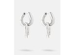 Paar Creolen LIEBESKIND BERLIN "Schmuck Geschenk Edelstahl Ohrringe The Organic", silber (silberfarben), Ohrringe, Damen, Edelstahl, Einhänger abnehmbar