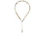 Kette mit Anhänger JOBO, gold (goldfarben), Halsketten, Damen, Edelstahl, L: 47, Y-Collier Edelstahl goldfarben beschichtet 48 cm