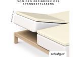 Spannbettlaken SCHLAFGUT "Pure Split-Topper", gelb (gelb light), 1 Stk., Jersey-Elasthan, 180-200x200-220 10cm, Jersey-Elasthan, Obermaterial: 95% Baumwolle, 5% Elasthan, Bettlaken, Spannbettlaken, MADE IN GREEN by OEKO-TEX