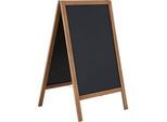 Update Display Holz-Kundenstopper Economy Indoor, Buchenholz, dunkel lasiert, B 670 x H 1450 mm