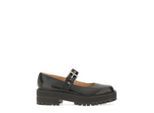 Rounded Toe Leather Sandals - Gr. 37 (EU) - in Grau
