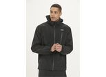 Outdoorjacke WEATHER REPORT "DELTON W-PRO15000", Herren, Gr. S, schwarz, 94% Polyester, 6% Elasthan, bedruckt, mehrfarbig, normal, hoch geschlossener Ausschnitt, Jacken Outdoorjacke, ist atmungsaktiv, wasser- und winddicht