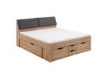 Boxxx Stauraumbett, Eiche Artisan, Holzwerkstoff, 6 Schublade(n) Schubladen, 180x200 cm, gepolstertes Kopfteil, mit Schubkästen, in verschiedenen Größen erhältlich, Schlafzimmer, Betten, Stauraumbetten