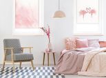 Seitenzugrollo GARDINIA "Easyfix Rollo Digiprint" Gr. 1, rosa (rosa, weiß, weiß), B:100cm H:150cm, Polyester, Rollos, Seitenzugrollo, mit Weidenkätzchen Motiv