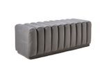 Novel Sitzbank , Grau , Textil , 113x42x48 cm , Esszimmer, Bänke, Sitzbänke