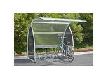 Fahrrad-Unterstand Mottez B800VNO, für 6 Fahrräder oder Motorräder, erweiterbar, B 2240 x T 2210 x H 2200 mm, schwarz