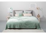 Tagesdecke MY HOME "Desner3", jade, B:140cm L:210cm, Polyester, Tagesdecken, Tagesdecke, mit Cashmere-Touch, viele Farben erhältlich, Decke ab 140x210 cm