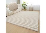 my home Teppich »Melanie, Kunstfellteppich, besonders weich, Hoch-Tief-Effekt« rechteckig 28 mm Höhe Kaninchenfell Optik, Wohnzimmer, Schlafzimmer, auch als Läufer