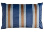 Dekokissen TOM TAILOR HOME "Velvet Stripe", blau, B:60cm L:40cm, Obermaterial: 100% Polyester, Dekokissen_Sitzkissen_Kissenhüllen, aus weichem Velvet