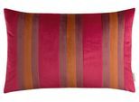 Dekokissen TOM TAILOR HOME "Velvet Stripe", rot, B:60cm L:40cm, Obermaterial: 100% Polyester, Dekokissen_Sitzkissen_Kissenhüllen, aus weichem Velvet