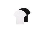 TOM TAILOR DENIM Herren Poloshirts im 2er-Pack, weiß, Uni, Gr. M