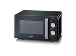 SEVERIN Mikrowelle, 800 W, Grillfunktion, 20 l, 9 Stufen, Garraumbeleuchtung, B 462 x T 395 x H 270 mm, Kabellänge 1000 mm, Schwarz/Edelstahl