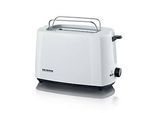 SEVERIN Automatik-Toaster AT 2286, 2 Toastkammern, 700 W, 7-stufiger Bräunungsgrad, Stopp-Taste, Brötchen‑Röstaufsatz, Weiss