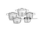 Fissler Kochtopfset Pure, Silber, Metall, 5-teilig, 16 cm,20 cm,16 cm, Made in Germany, Kochen, Töpfe, Topfsets