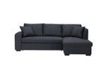 Xora Ecksofa, Dunkelgrau, Kunststoff, 3-Sitzer, Füllung: Schaumstoff, Ottomane rechts, L-Form, 238x158 cm, Made in EU, Liegefunktion, seitenverkehrt erhältlich, Rücken echt, Wohnzimmer, Sofas & Couches, Wohnlandschaften, Ecksofas