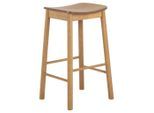 Mid.you Barhocker , Naturfarben , Holz , Eiche, Kautschukholz , furniert, massiv , rund , 44x76.8x39.5 cm , FSC MIX , Holzmöbel, Sitzgelegenheiten Holz, Barhocker Holz