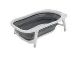 My Baby Lou Babybadewanne , Grau, Weiß , Kunststoff , 47.5x23x80 cm , faltbar , Pflegen, Baden, Babybadewannen