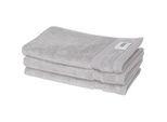 Schöner Wohnen Gästetuch , Grau , Textil , 3-teilig , Uni , 30x50 cm , Oeko-Tex® Standard 100 , schnelltrocknend, hochwertige Qualität, angenehm weich, Aufhängeschlaufe, saugfähig , Heimtextilien, Badtextilien, Gästehandtücher
