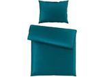 Novel Bettwäsche , Petrol , Textil , Uni , 140x200 cm , pflegeleicht, atmungsaktiv, schadstoffgeprüft , Heimtextilien, Bettwäsche & Leintücher, Bettwäsche, Satin-Bettwäsche