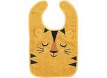 Patinio Lätzchen , Gelb , Textil , Tiger , 25x40 cm , Gots, Oeko-Tex® Standard 100 , Schlafen, Babytextil-Kollektionen