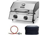 Taino Tischgrill Platinum Compact Set , Metall , 45.5x34.5x45.5 cm , Grills, Gasgriller