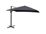 MCW Ampelschirm I Anthrazit 300/300 cm , Textil , 360x300 cm , Sonnen- & Sichtschutz, Sonnenschirme, Ampelschirme