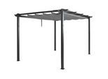 MCW Pergola Grau , Metall , 400x240x300 cm , Sonnenschutz, Pavillons