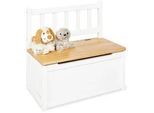 Pinolino Kindersitzbank , Naturfarben, Weiß Hochglanz , Holz , Kiefer , 57x31 cm , Spielzeug, Holzspielzeug