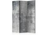 artgeist Paravent , Grau , Holz, Textil , Kiefer , massiv , Betonoptik , 135x172x3 cm , Motiv auf Vorder- und Rückseite , Kleinmöbel