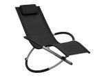 vidaXL Kinder-Sonnenliege Stahl Schwarz