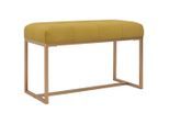 vidaXL Bank 80 cm Senfgelb Samt