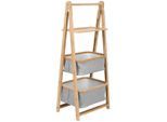 Jimmylee Regal, Grau, Natur, Holz, Bambus,Bambus,Bambus,Bambus,Bambus, vollmassiv,vollmassiv,vollmassiv,vollmassiv,vollmassiv, Uni, 1 Fächer, 45.5x107x33.5 cm, stehend, faltbar, Kinder- & Jugendzimmer, Kindermöbel, Kinderregale