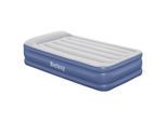 Bestway Luftbett Tritech AIR 67628 , Hellgrau, Dunkelblau , Kunststoff , 97x46x191 cm , RoHS, Dekra , integrierte elektrische Pumpe, integriertes Kissen , Schlafzimmer, Betten, Gästebetten, Luftbetten