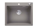 Blanco Pleon 6 Silgranit Spüle 523688 61,5 x 51 cm, alumetallic, Ablauffernbedienung mit Drehbetätigung