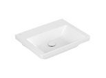 Villeroy und Boch Subway 3.0 Schrank-Waschtisch 4A7063RW 60x47cm, ohne Hahnloch/ohne Überlauf, stone white C-plus