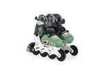 Byox Inliner Dizzy grün Glitzer PU-Räder Ratschband Schnürsenkel Verschlussband M (Gr. 34-38)