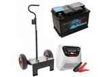 Komplettpaket: Wagen Volpi + 70 Ah Batterie + Ladegerät Telwin Touring 18