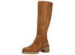 Stiefel PAUL GREEN "Paul Green Stiefel Veloursleder", Damen, Gr. 37,5, toffee, Veloursleder, Schuhe Stiefel