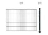 Einstabmattenzaun ARVOTEC "ESSENTIAL 100 zum Einbetonieren", grau (anthrazit), H:100cm, Kunststoff, Stahl, Zaunelemente, Zaunhöhe 100 cm, Zaunlänge 2 - 60 m