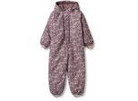 Schneeoverall WHEAT "Miko Tech", Jungen, Gr. 122, N-Gr, lila (lila tulips), Web, Obermaterial: 100% Polyester. Futter: 100% Polyester. Wattierung: 100% Polyester. Fleece: 100% Polyester, bedruckt, geblümt, casual, normal normal, Langarm Windstopperbündchen mit Daumenlöchern, Overalls, wasserdicht, atmungsaktiv und leicht wattiert