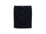 TOM TAILOR Damen Cordrock mit Kordelzug, blau, Uni, Gr. 38