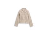 TOM TAILOR Damen Oversize Cordjacke, grau, Uni, Gr. 38