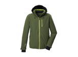 Skijacke KILLTEC "KSW 24 MN SKI JCKT", Herren, Gr. 3XL, waldmeister, Obermaterial: 100% Polyester;Futter: 100% Polyester;Füllung: 100% Polyester, Jacken Skijacke, Atmungsaktive, wasser- u. winddichte Funktionsjacke, abnehmbare Kapuze