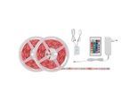 Paulmann Led-Strip-Set , Weiß , Metall, Kunststoff , 1000x1x0.3 cm , Farbwechsler, Farben fixierbar , Lampen & Leuchten, LED Beleuchtung, LED-Streifen