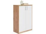 Xora Kommode , Weiß, Eiche Wotan , Holzwerkstoff , 3 Fächer , 72.0x110.0x36.0 cm , Beimöbel erhältlich , Kleinmöbel, Kommoden, Kommoden
