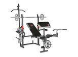 Hantelbank , Rot, Schwarz, Silberfarben , Metall , 133x203x182 cm , Freizeit & Co, Sport & Fitness, Krafttraining