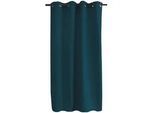 Verdunkelungsvorhang , Blau , Textil , Uni , 135x260 cm , Reach, Made in EU, Oeko-Tex® Standard 100 , beliebig kürzbar , Heimtextilien, Vorhänge, Fertigvorhänge, Verdunkelungsvorhänge