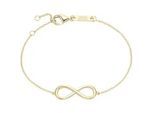 Armband "Infinity, Silber 925", gold, GIORGIO MARTELLO MILANO, Armbänder, Damen, 19cm, Silber 925 (Sterlingsilber), Armband